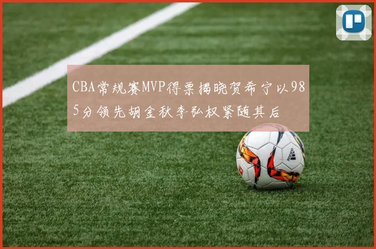 CBA常规赛MVP得票揭晓贺希宁以985分领先胡金秋李弘权紧随其后